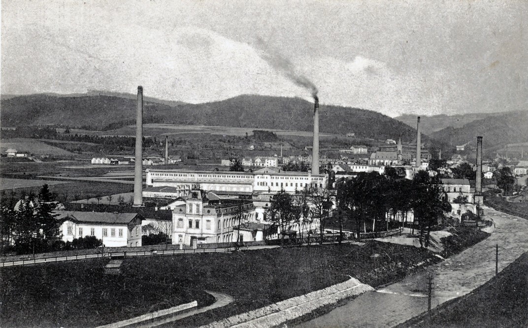 Trautenau - Parschnitz, Walzel-Fabriken, Jahr 1890